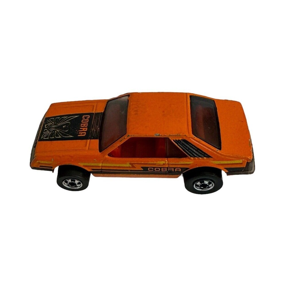 Vintage 1979 Hot Wheels‎ Orange/Black Turbo Mustang Cobra Made in Hong Kong - Picture 3 of 6